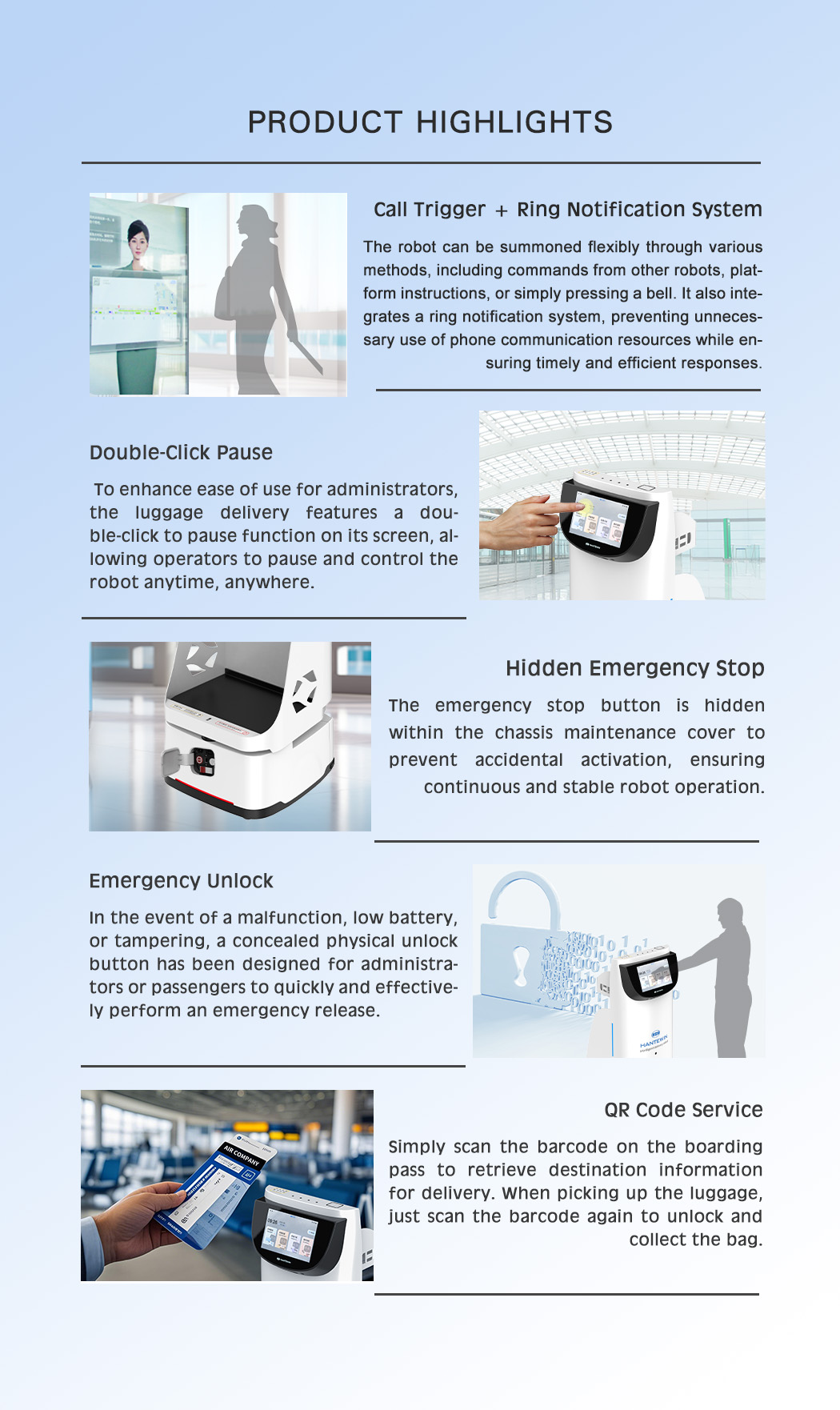 airport luggage robot