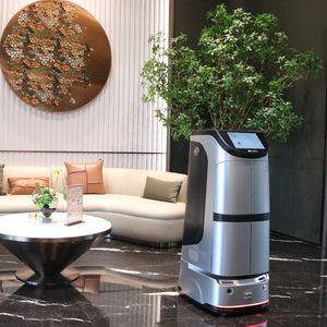 Efficient Intelligent Smart Food Delivery and Service Robot with Quick Charging for Hotel from China Robot Manufacturer--Hantewin